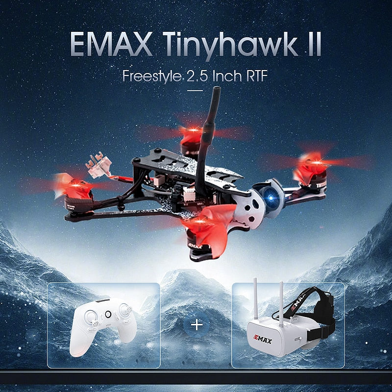 Emax Tinyhawk II 2.5 Inch FPV Racing Drone w/ Frsky RunCam Camera Frsky D8 F4 Flight