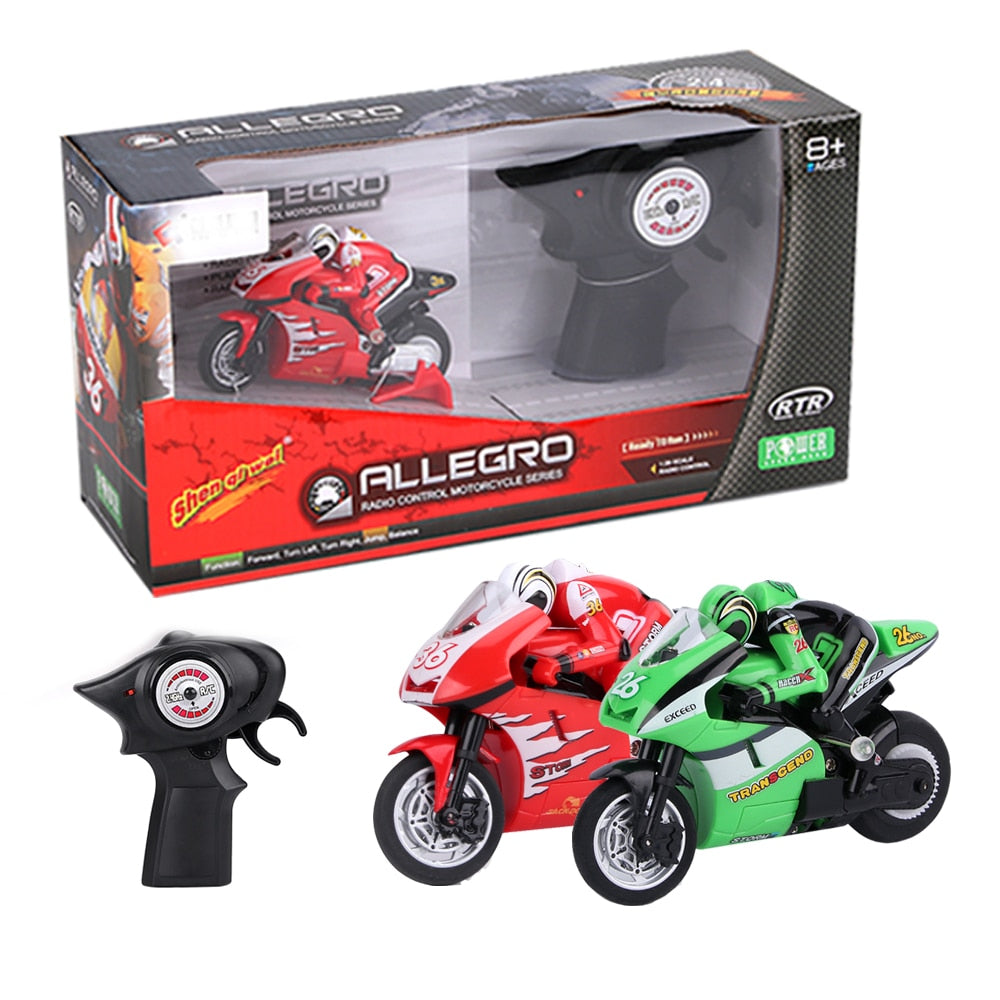 Cool Mini Kids Motorcycle Electric Remote Control RC Recharge 2.4Ghz Racing Motorbike Toys