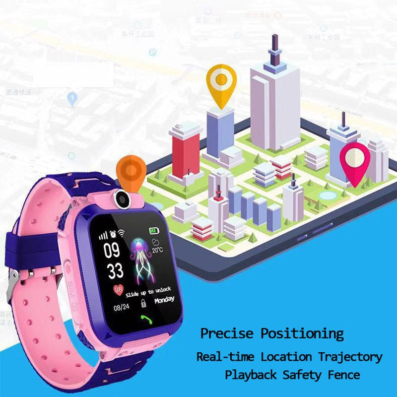 Kids Smart Watch 2022 New SOS Smartwatch For Children Sim Card LBS Location Photo