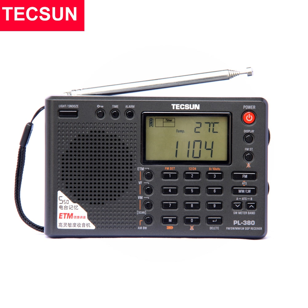 Tecsun PL-380 Full Band Radio Digital Demodulation Stereo PLL Portable Radio