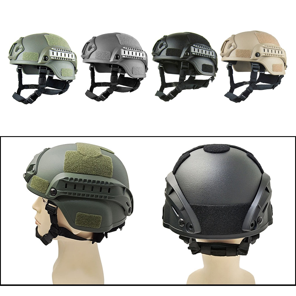 Tactical Adjustable ABS Helmet with Adjustable Strap and Soft Sponge One Size for Military