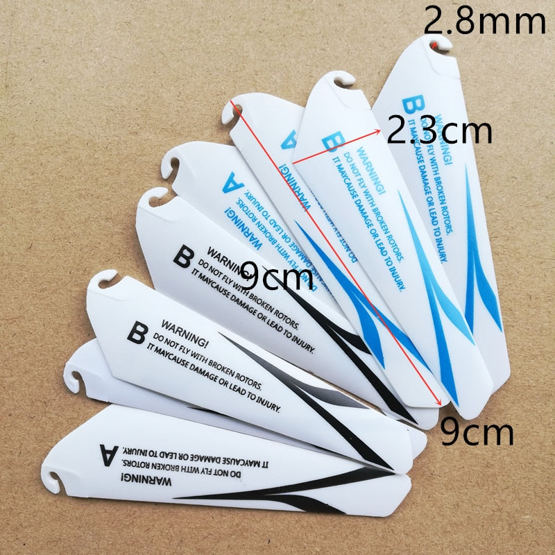 4pcs AB 9CM spare blades Fans Props for r/c mini rc Drone Copter Toys Spare Parts