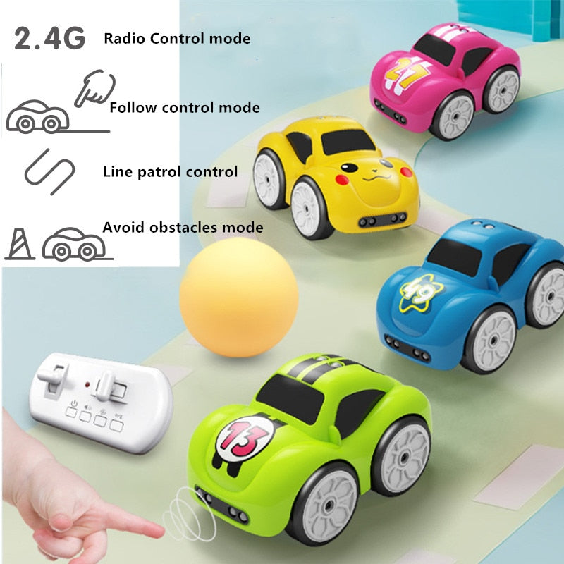 RC Intelligent Sensor Remote Control Cartoon Mini Car Radio Controlled Electric Cars