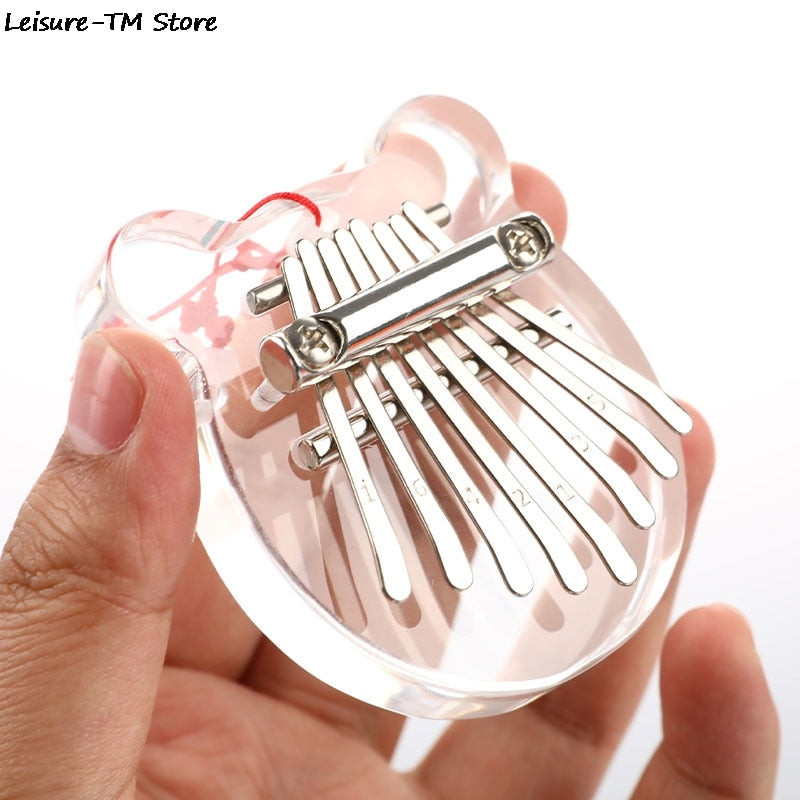 8 Keys Mini Kalimba Thumb Piano Finger Keyboard Pendant Creative