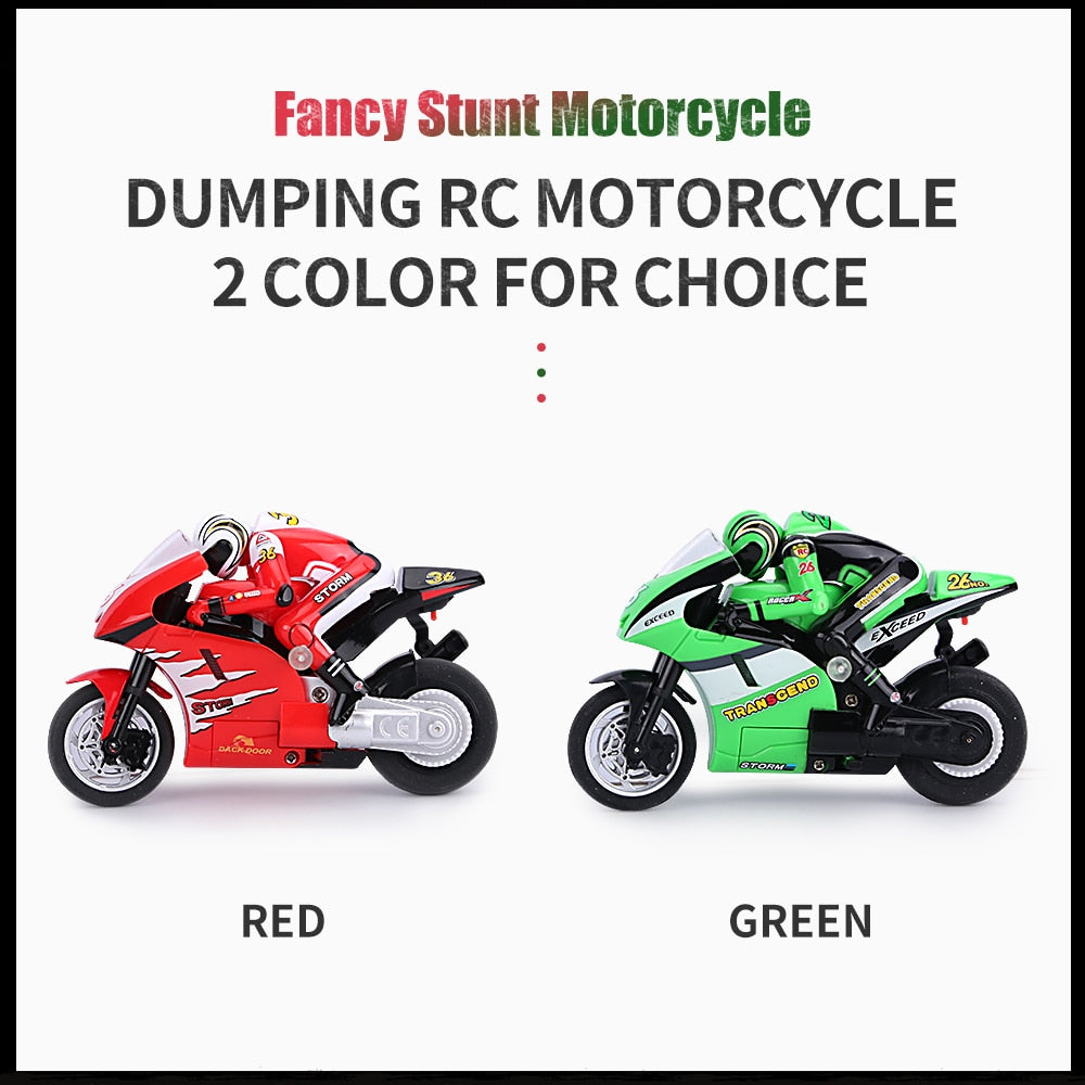 Cool Mini Kids Motorcycle Electric Remote Control RC Recharge 2.4Ghz Racing Motorbike Toys