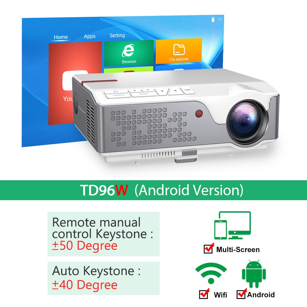 ThundeaL Full HD Projector Native 1920 x 1080P WiFi Android Projector