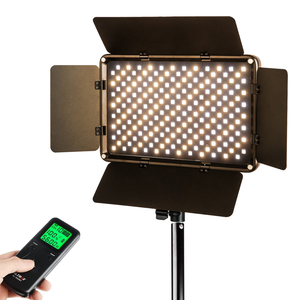 Camera Light LED Video Light Panel Bi-color Dimmable Wireless Remote Lighting Kit