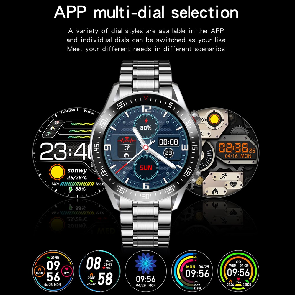 Full circle touch screen Mens Smart Watches IP68 Waterproof Sports Fitness Watch