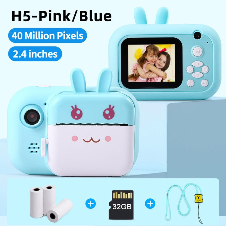 Minibear Children Camera For Kids Instant Camera 1080P Digital Camera For Children