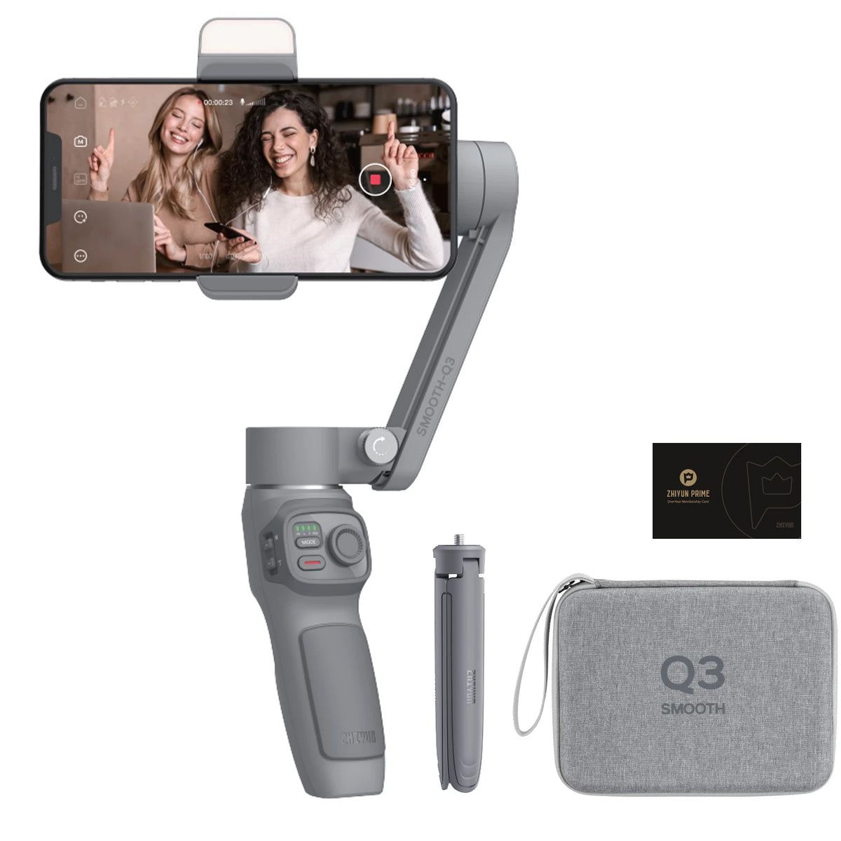 Zhiyun Smooth Q3 handheld 3axis smartphone gimbal stabilizer Foldable mobile phone