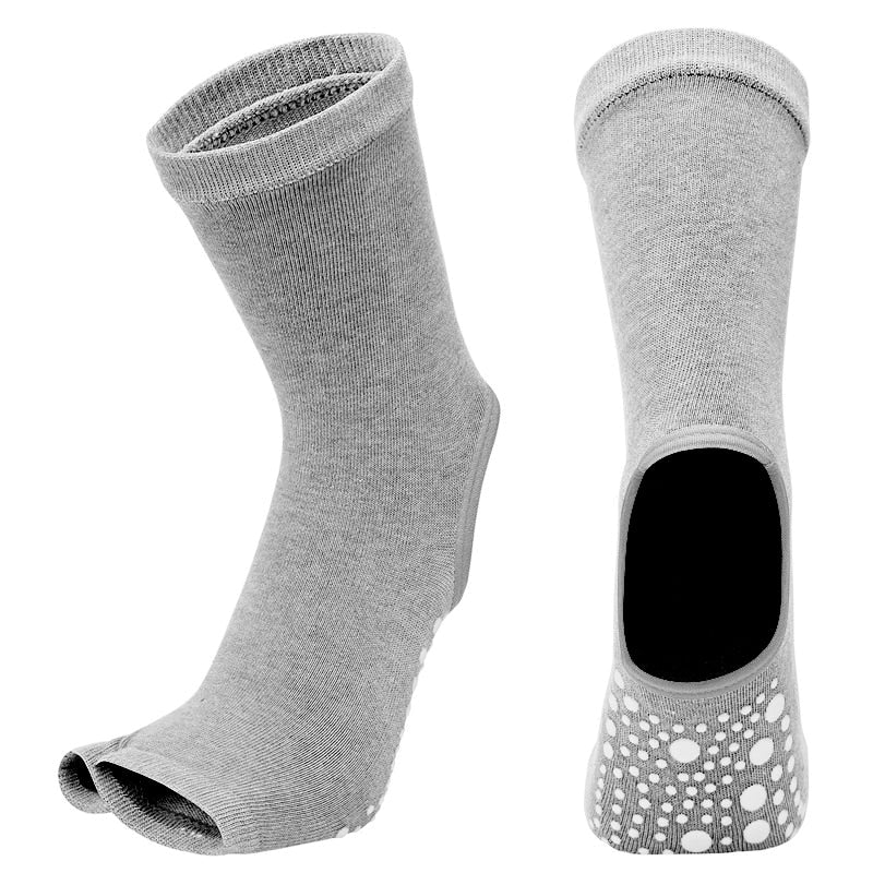 Hot Two Toe Yoga Socks Silicone Non Slip Quick-Dry Pilates Sock Foot Heel Cotton