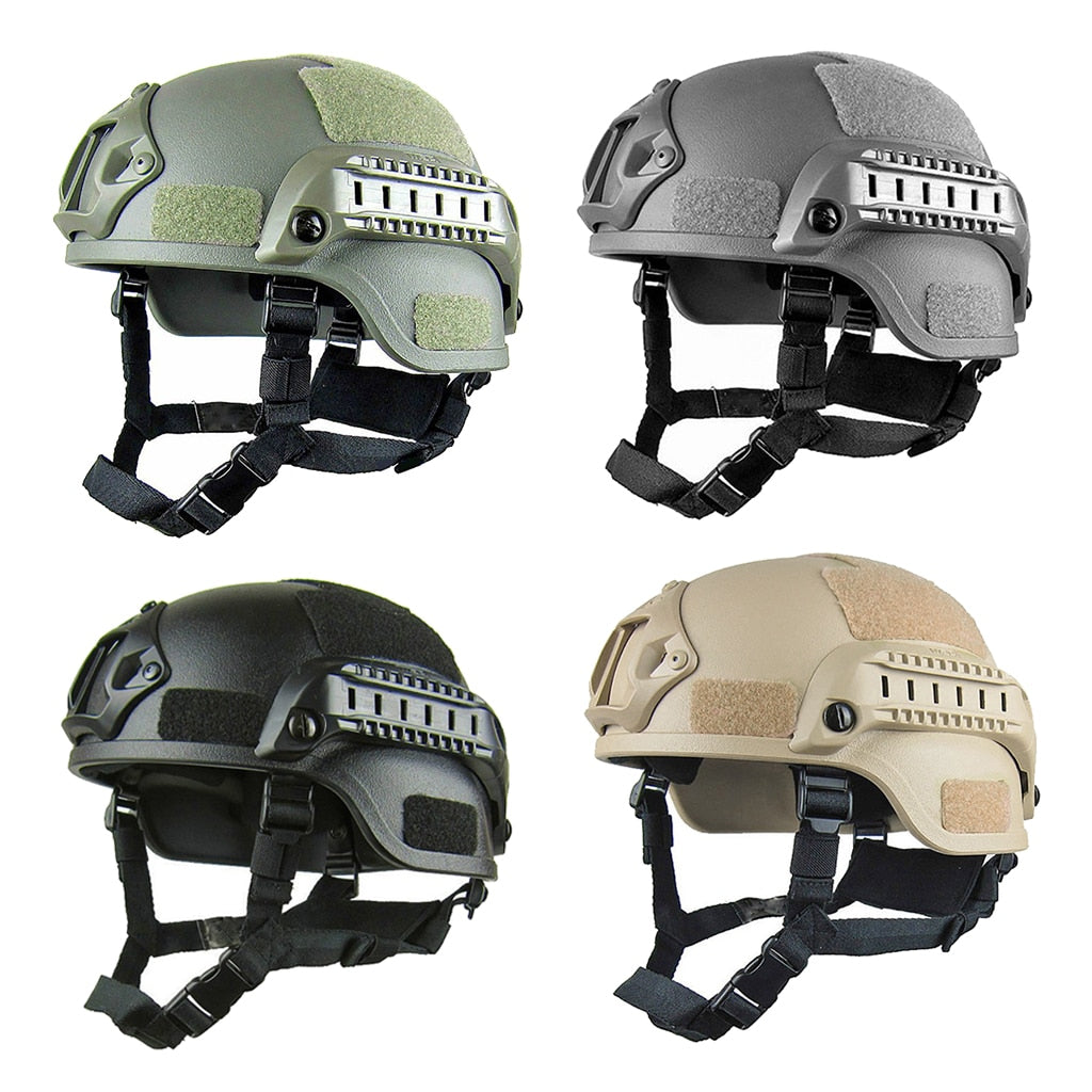 Tactical Adjustable ABS Helmet with Adjustable Strap and Soft Sponge One Size for Military