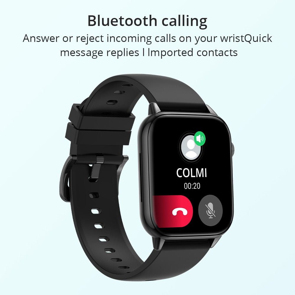 COLMI C60 Smartwatch 1.9 inch Full Screen Bluetooth Calling Heart Rate Sleep Monitor