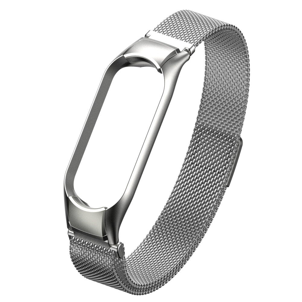 YAYUU Stainless Steel Watch Strap for Xiaomi Mi Band 4 3 Metal Bracelet For MiBand