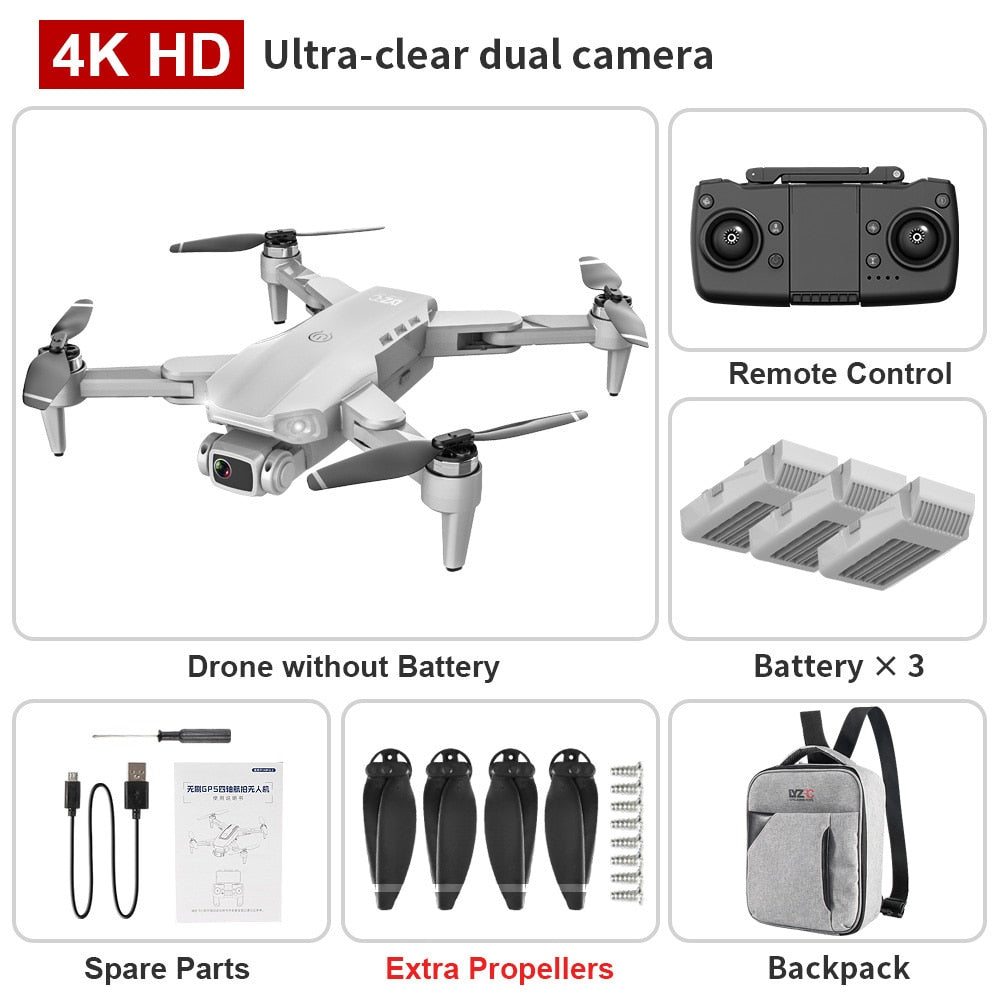 GPS Drone 4K Dual HD Camera Professional Aerial Photography Brushless Motor