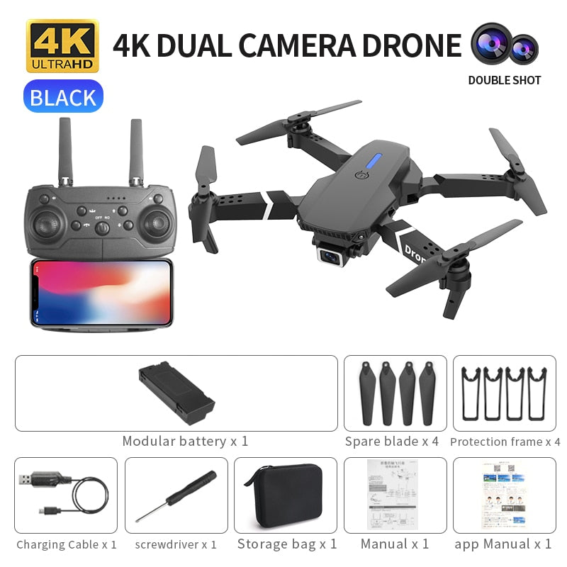 NEW Drone 4k profession HD Wide Angle Camera 1080P WiFi fpv Dual Camera Height Keep Drones Camera