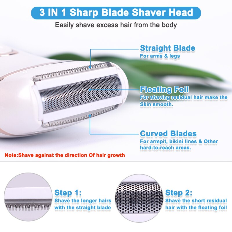 USB Rechargeable Lady Shaver Hair Removal Clipper Device Women Epilator Electric