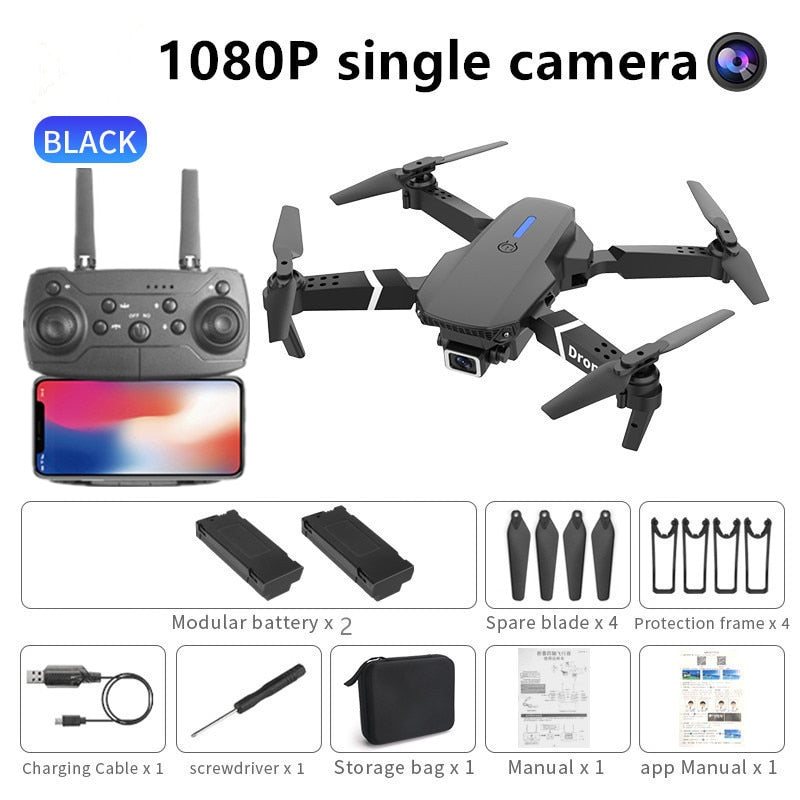 NEW Drone 4k profession HD Wide Angle Camera 1080P WiFi fpv Dual Camera Height Keep Drones Camera