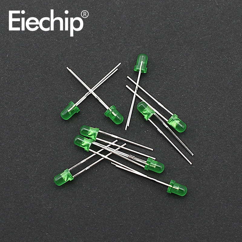 3mm 5mm LED Diode Assorted Kit, White Green Red Blue Yellow OrangeDIY led lights Diodes electronic