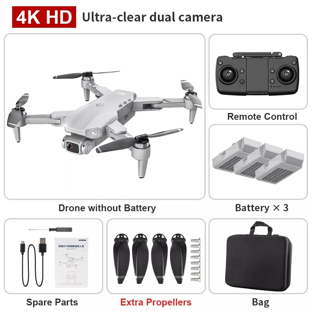 2022 New L900 Pro Drone 4K Professional HD Camera  Brushless Foldable Quadcopter RC Distance 1.2KM