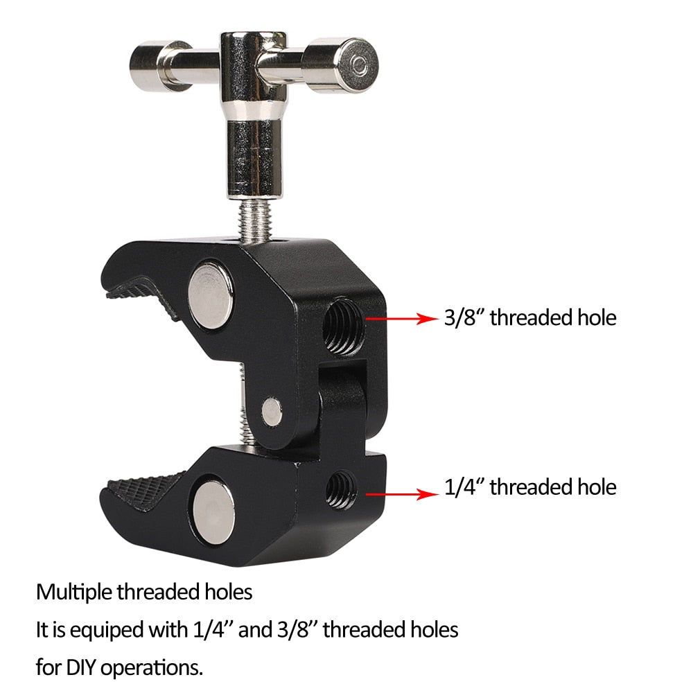 7/11in Adjustable Articulated Camera Magic Arm Super Clamp for Canon Nikon Sony Speedlight Monitor