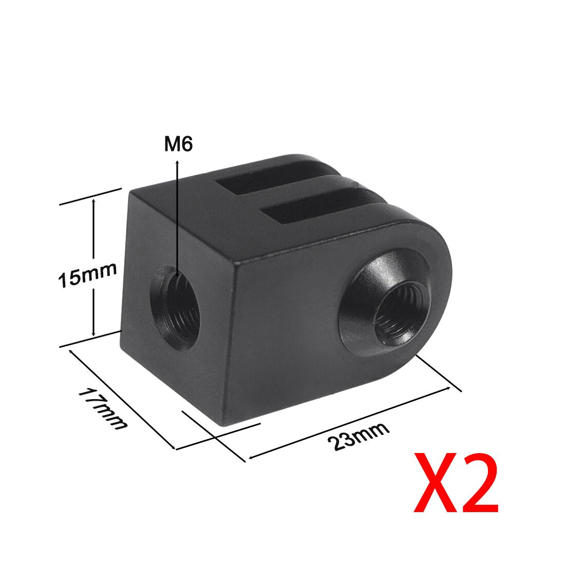 1/4" Tripod Adapter CNC Black for Gopro Hero 8 7 6 5 4 SJCAM Yi for DJI OSMO Action