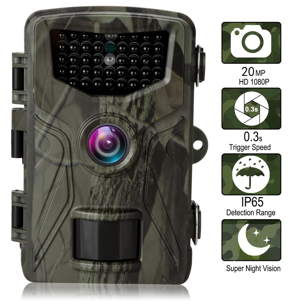 20MP 1080P Hunting Trail Camera Wildlife Tracking Surveillance HC804A Infrared Night Vision