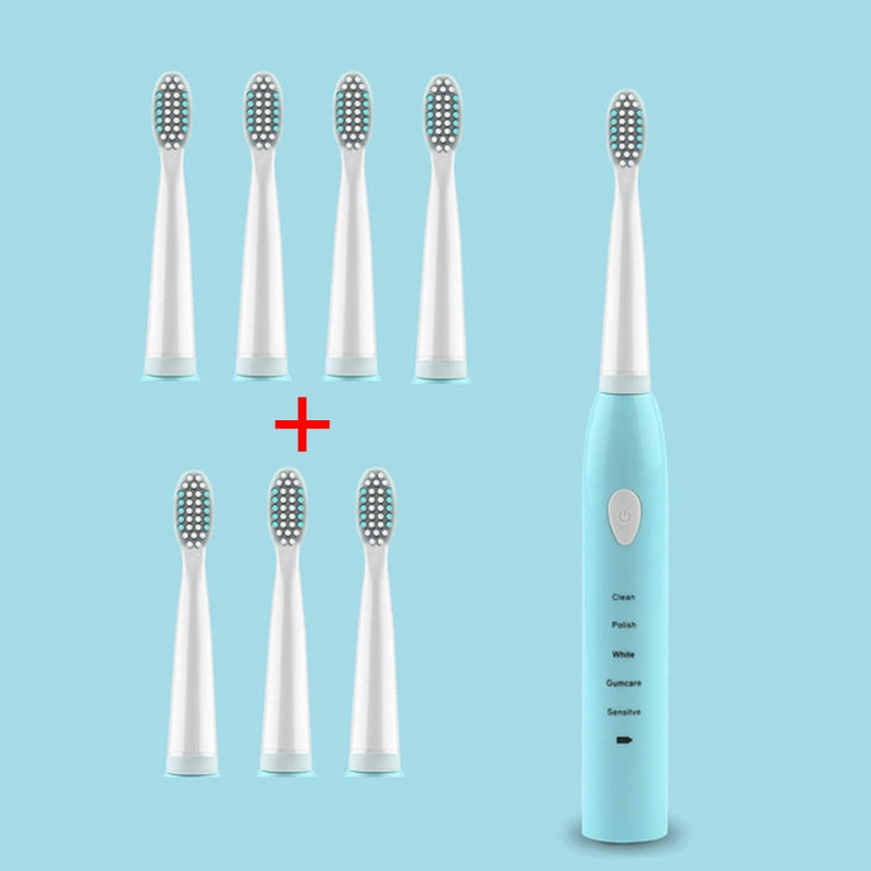 Powerful Ultrasonic Sonic Electric Toothbrush USB Charge Rechargeable Tooth Brush