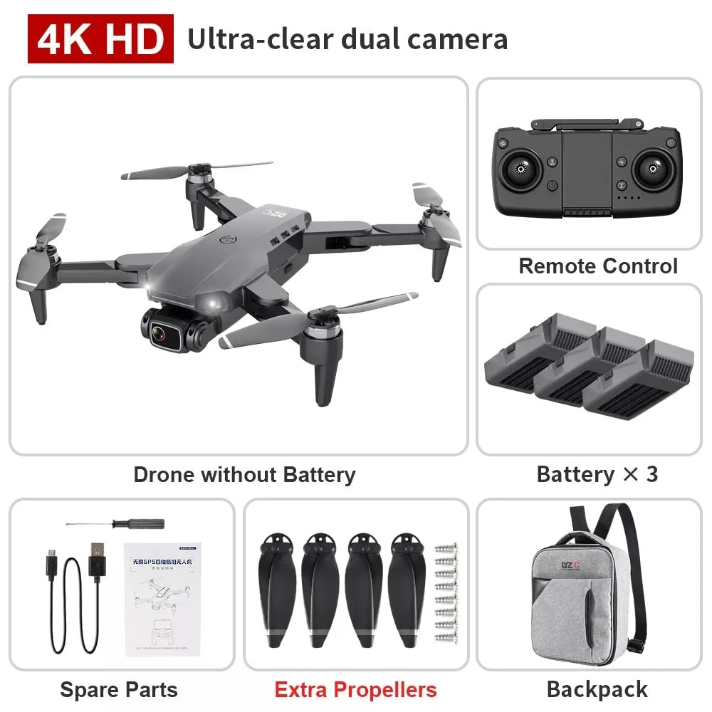 2022 New L900 Pro Drone 4K Professional HD Camera  Brushless Foldable Quadcopter RC Distance 1.2KM