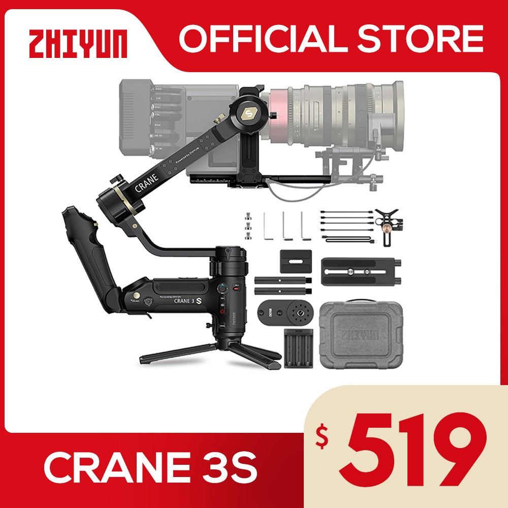 ZHIYUN Official Crane 3S/SE 3-Axis Camera Gimbal Handheld Stabilizer Support