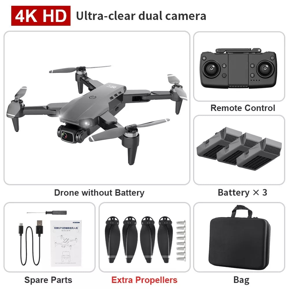 2022 New L900 Pro Drone 4K Professional HD Camera  Brushless Foldable Quadcopter RC Distance 1.2KM