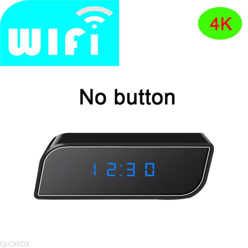 4K 1080P HD Clock Camera Wireless WIFI Camera Micro Cam IR Night View Alarm Camcorder