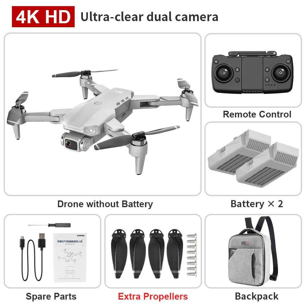 GPS Drone 4K Dual HD Camera Professional Aerial Photography Brushless Motor