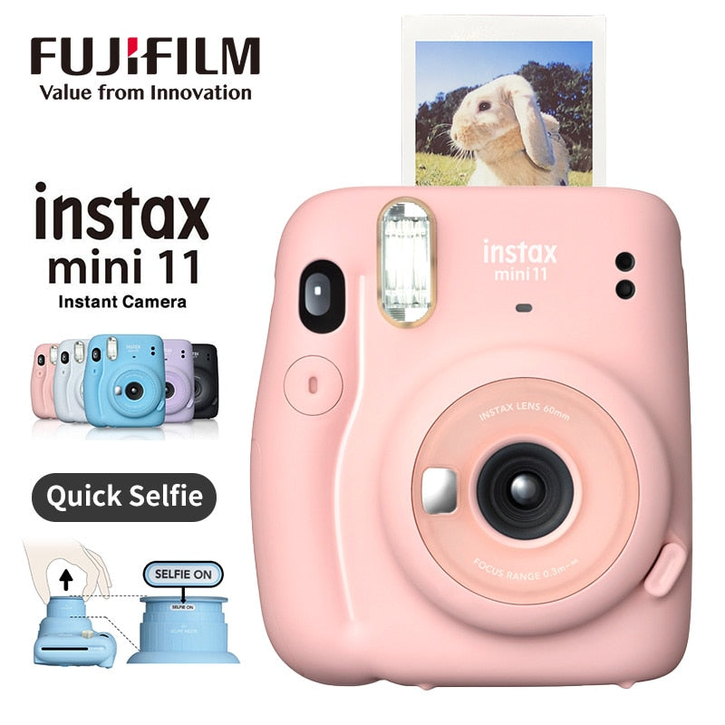 Fuji Genuine Instax Mini11 Instant Camera Origin Fujifilm Pink/Blue/Gray/White/Purple