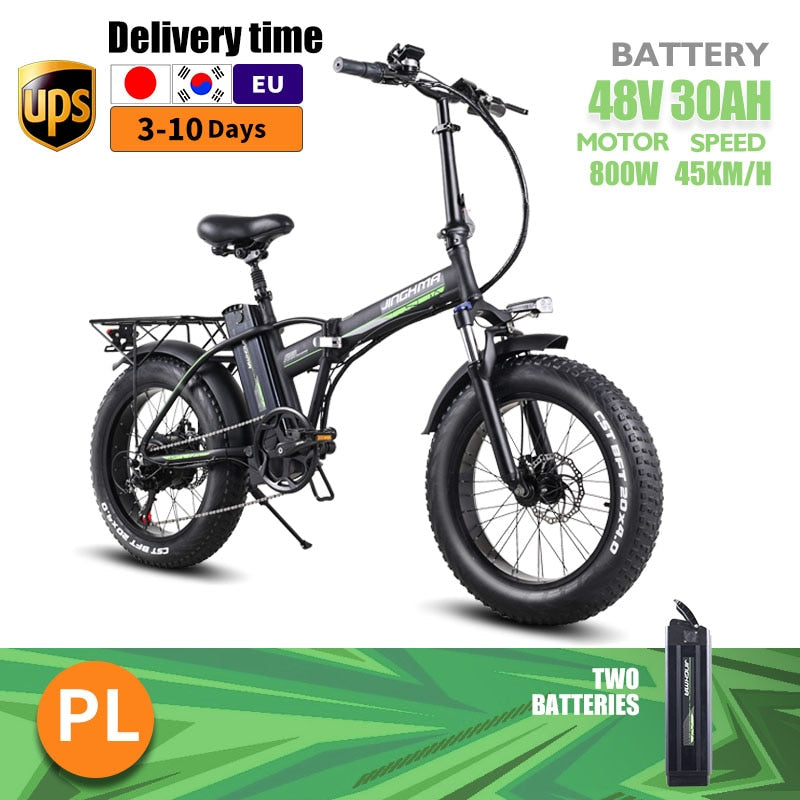 JINGHMA R8 Electric Bike Motor 800W 48V30AH Lithium Battery 2022 New Snow Bike