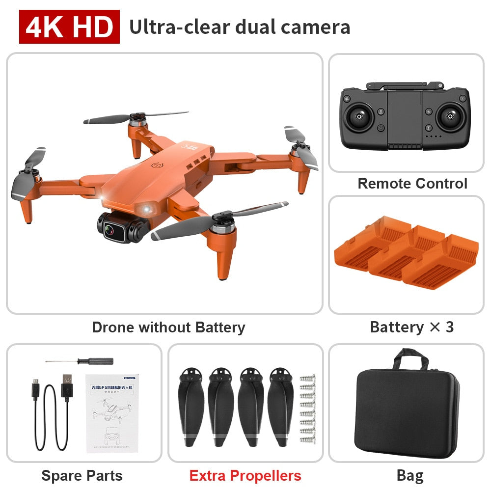 GPS Drone 4K Dual HD Camera Professional Aerial Photography Brushless Motor