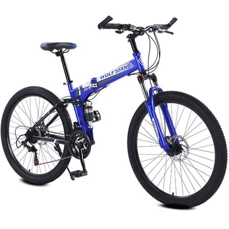 Wolf's fang Bicycle Folding Mountain bike 26 inch New 21 speed Road bikes Fat Snow