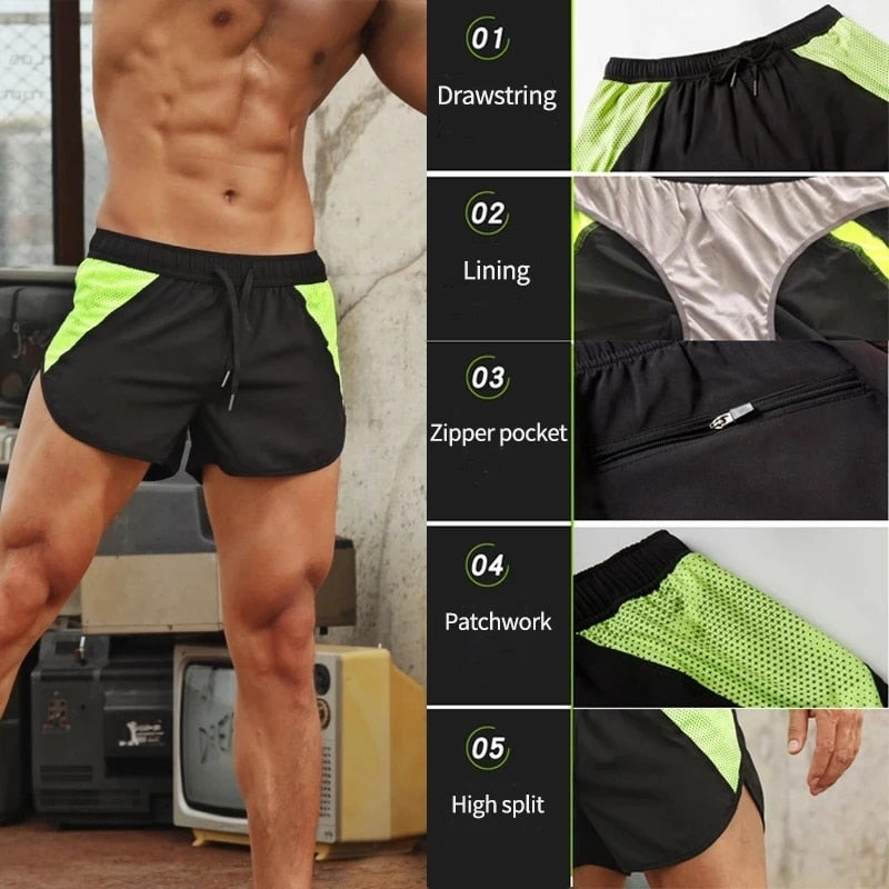 New Gym Running Shorts Men Summer Fitness Men Gym Shorts Sportwear Quick Dry