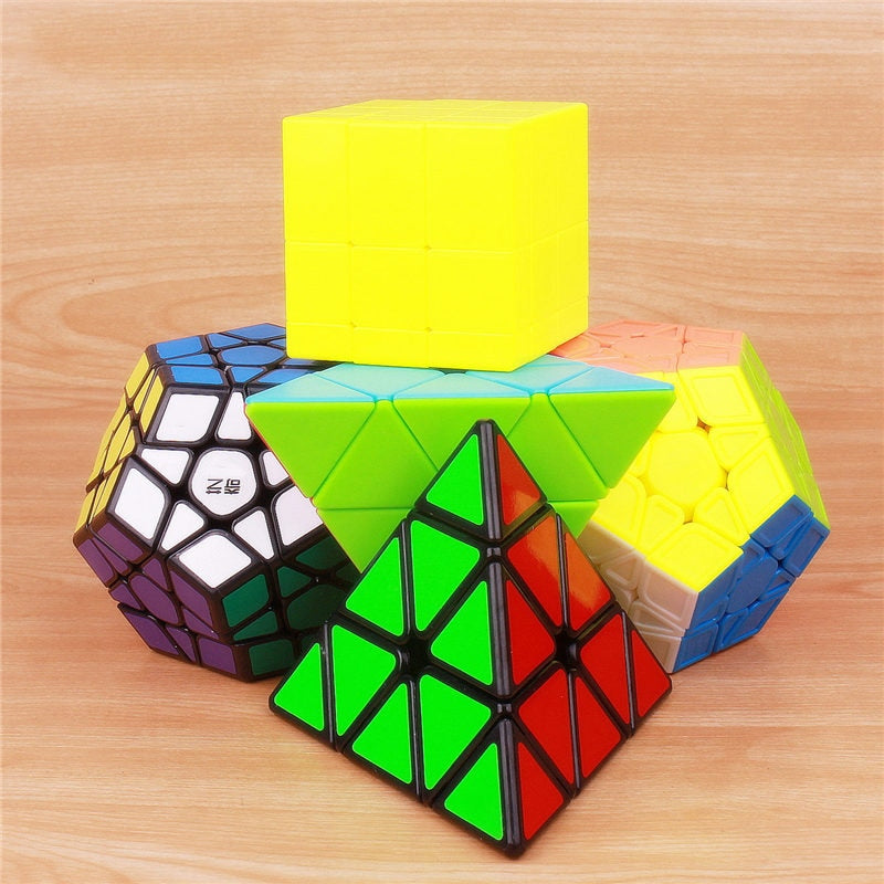 QY TOYS megaminxeds magic speed cube stickerless pyramidcube professional puzzle