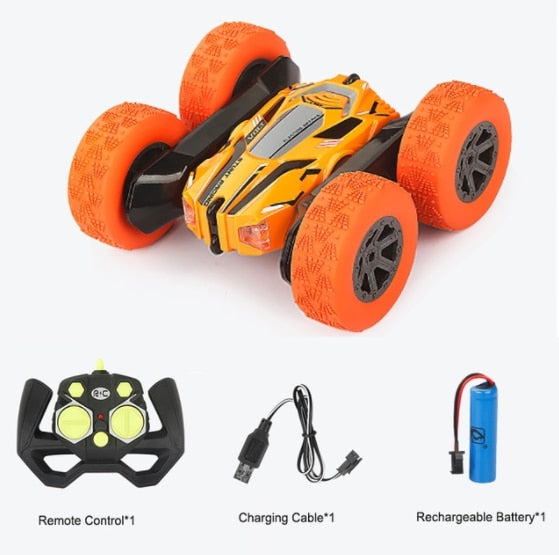 Roclub 4WD RC Car 2.4G Radio Remote Control Car 1:24 Double Side RC Stunt Cars 360°