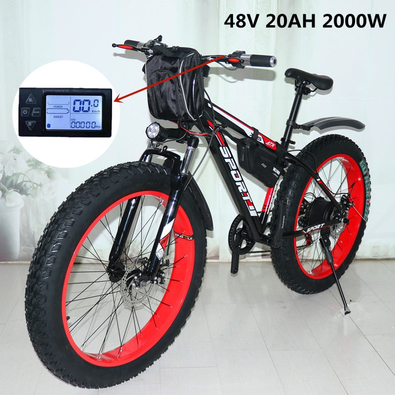 1000W 2000W power mountain bike lithium electric bicycle 48V 20Ah electric bicycle eBike