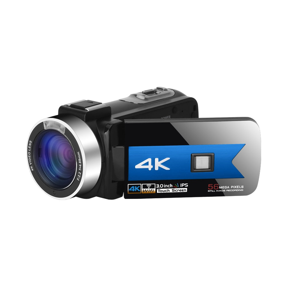 Professional Video Camera Wide Angle 4K Camcorder For Live Stream Youtube Webcam