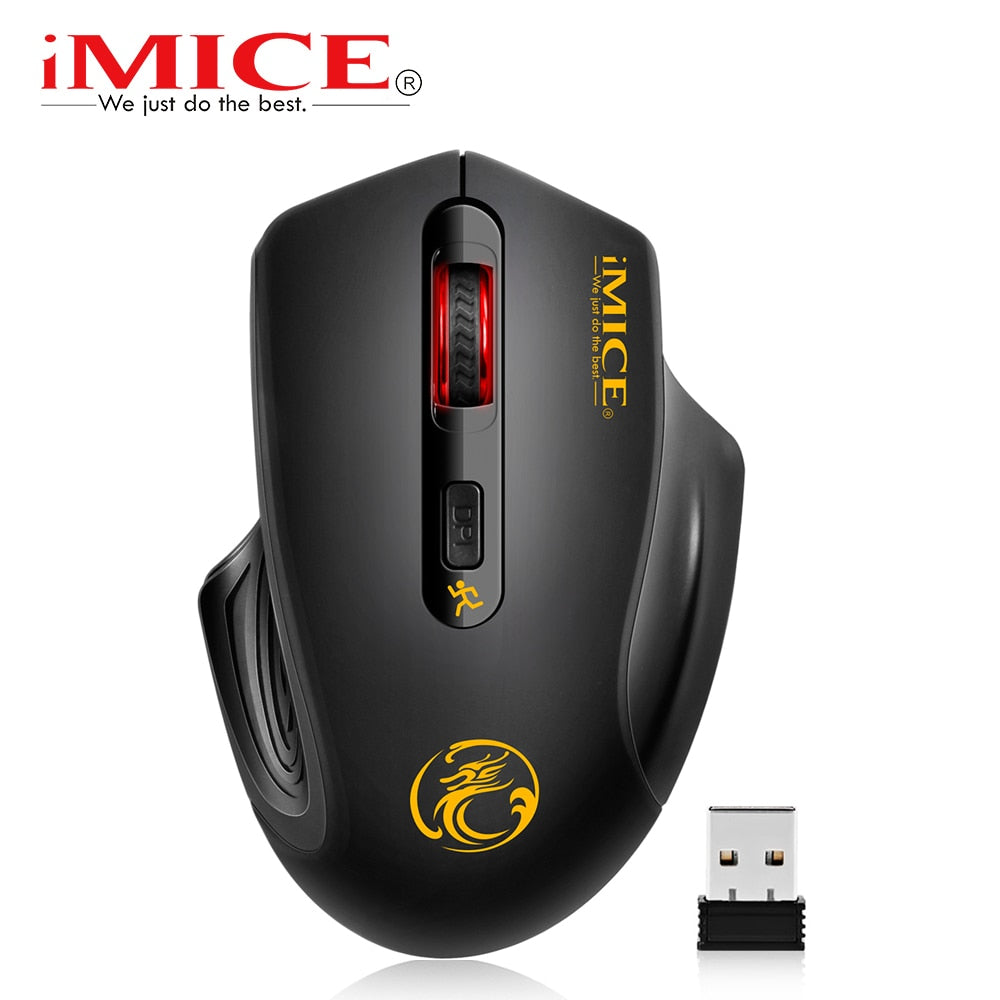 iMice Wireless Mouse 4 Buttons 2000DPI Mause 2.4G Optical USB Silent Mouse Ergonomic