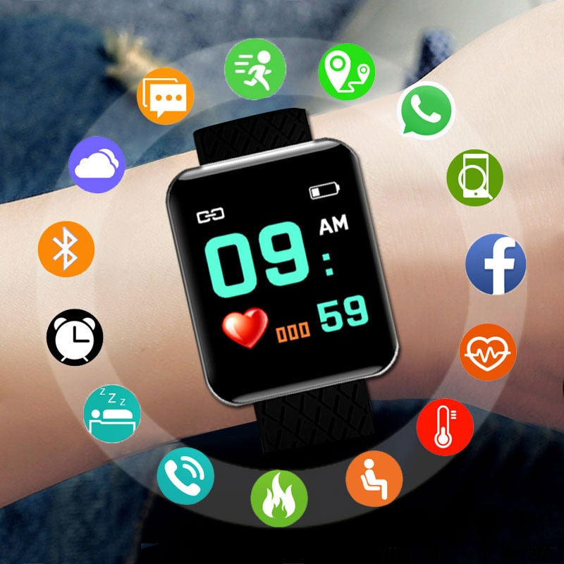 Digital Smart Sport Watch Men Watches Led Electronic Wristwatch Women Bluetooth Fitness Message Heart Rate