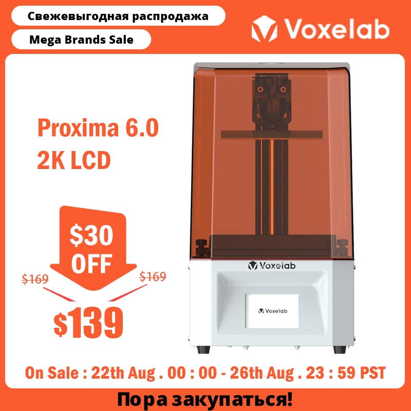 Voxelab Proxima 6.0 Mono LCD 3D Printer UV Resin Printers 2K Monochrome Screen