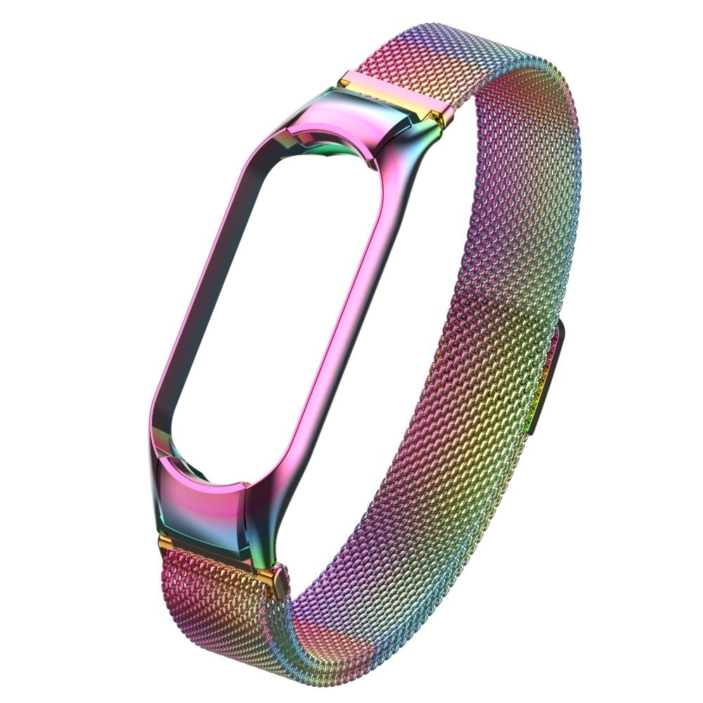 YAYUU Stainless Steel Watch Strap for Xiaomi Mi Band 4 3 Metal Bracelet For MiBand