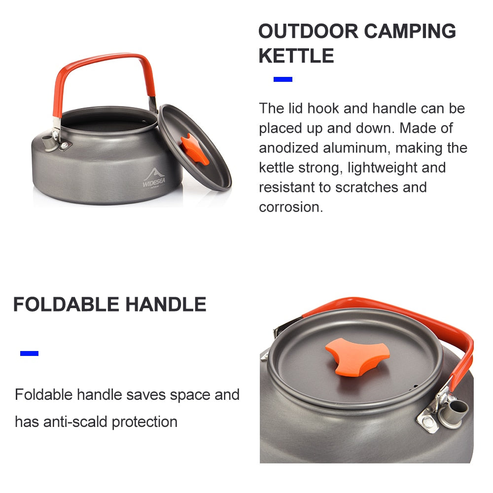 Camping Water Kettle Outdoor Coffee Kettle Tableware Picnic Set Supplies Equipment