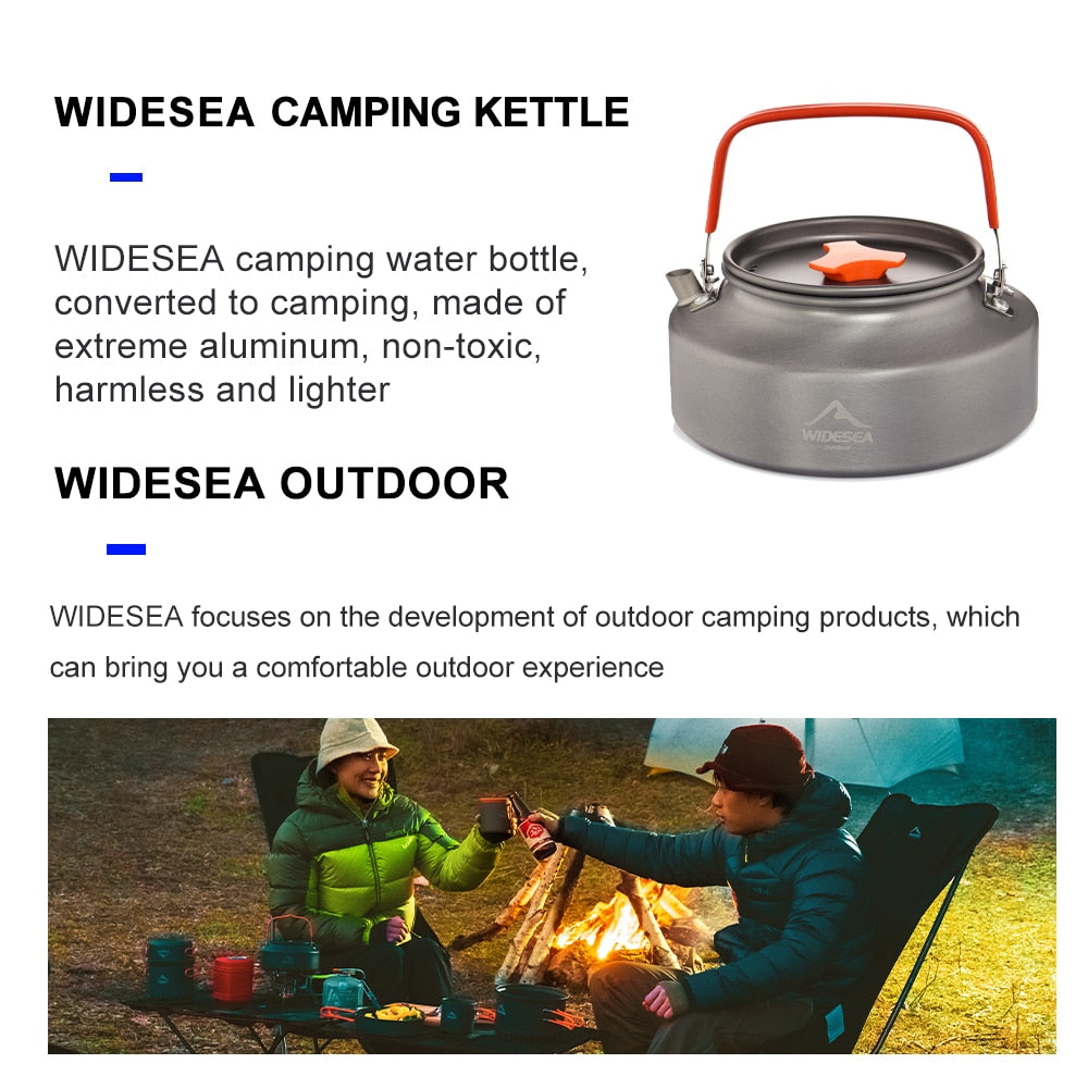 Camping Water Kettle Outdoor Coffee Kettle Tableware Picnic Set Supplies Equipment