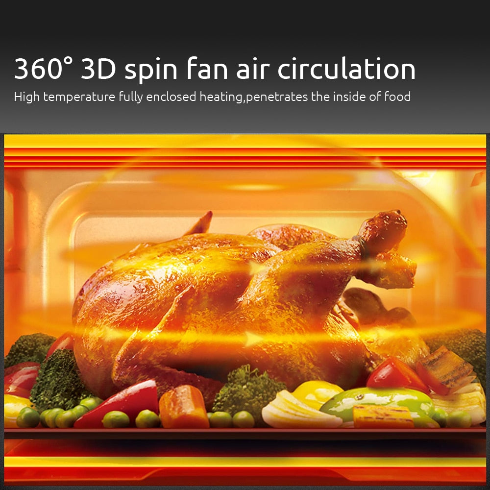 MIUI 10L/12.7QT Electric Air Fryer Oven MI-CYCLONE Rotisserie Dehydrator LED