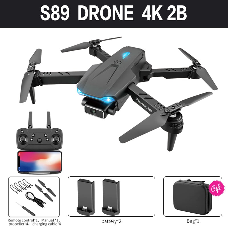 2022 New Mini Drone S89 pro 4k Profesional HD Dual Camera WiFi  Fpv Drones